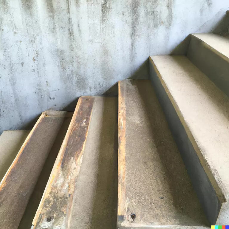 drewniane schody na beton